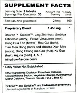 ingredients list for volume pills