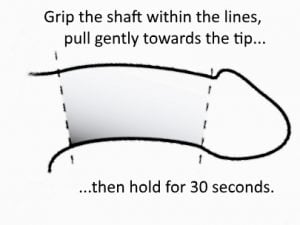 shaft gripping position