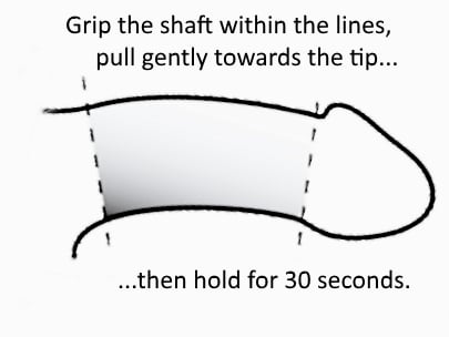 Penis stretching routine