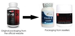 viril x different packaging