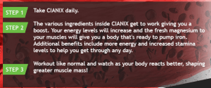 instructions on how to take cianix tablets